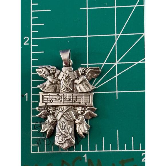 Vintage Retired James Avery Sterling Silver Celtic Cross  James Avery Retired Silver AMAZING GRACE Cross Pendant